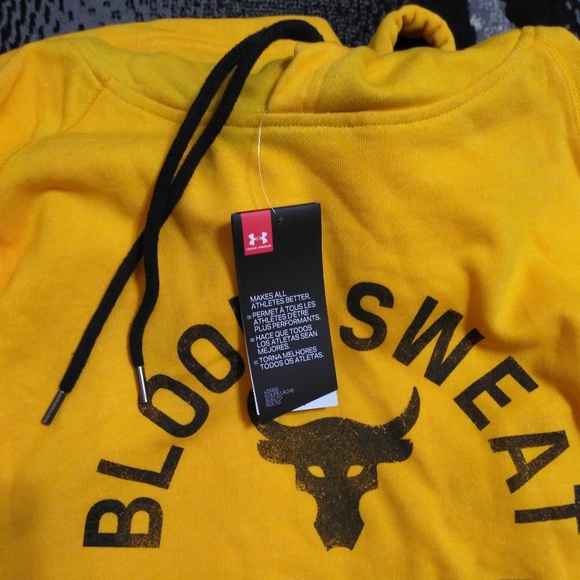 blood sweat respect yellow hoodie